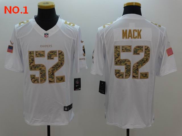 Men's Las Vegas Raiders 52 Khalil Mack Jersey NO.1;
